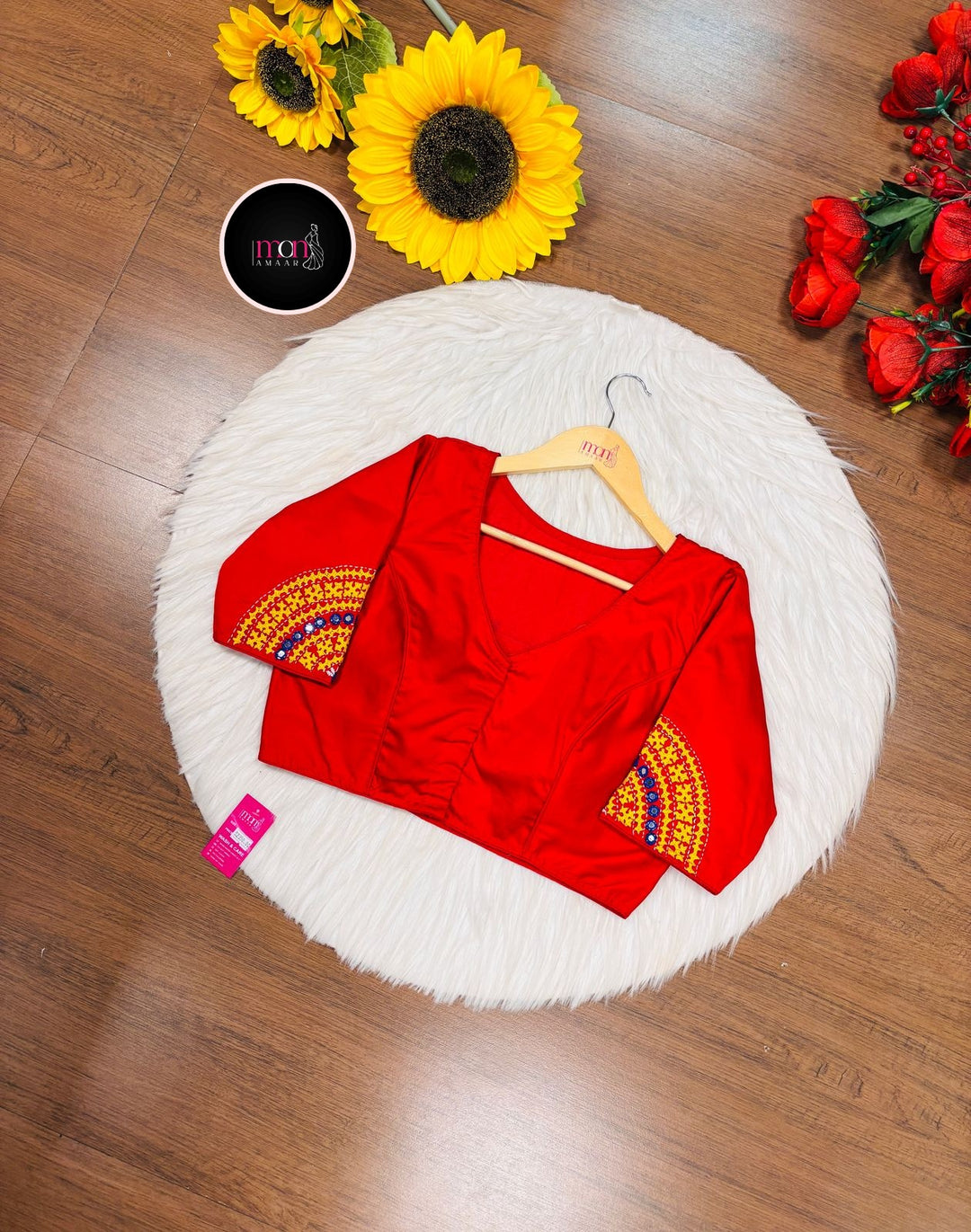 Crafted With Intricate Art Designer Gujrati Cotton Blouse