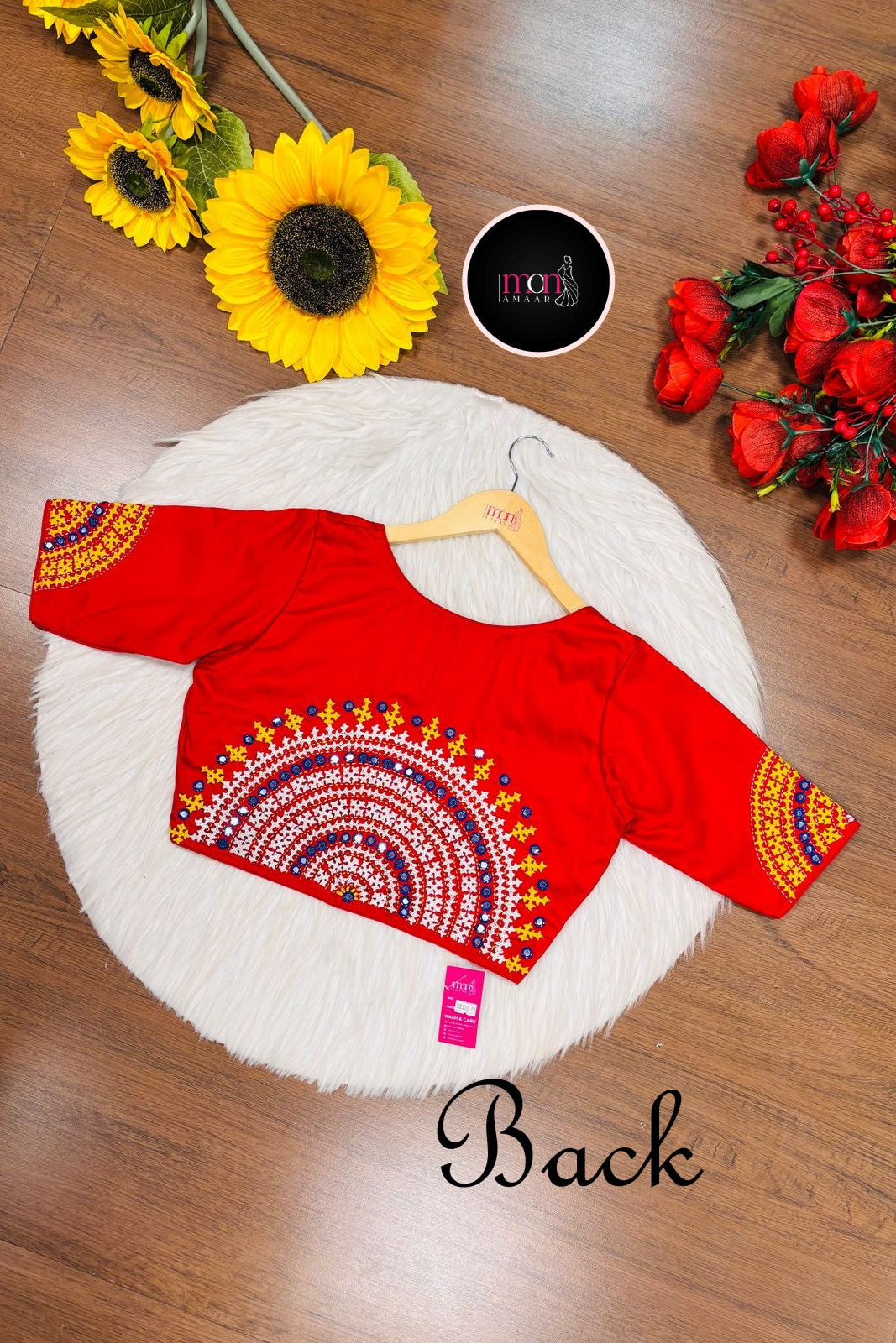 Crafted With Intricate Art Designer Gujrati Cotton Blouse