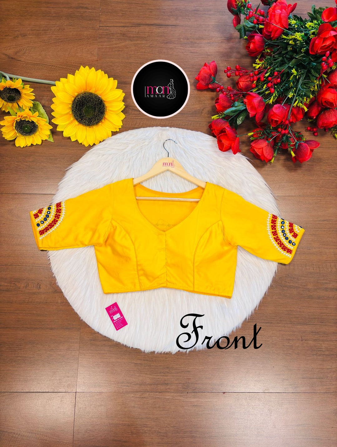 Crafted With Intricate Art Designer Gujrati Cotton Blouse