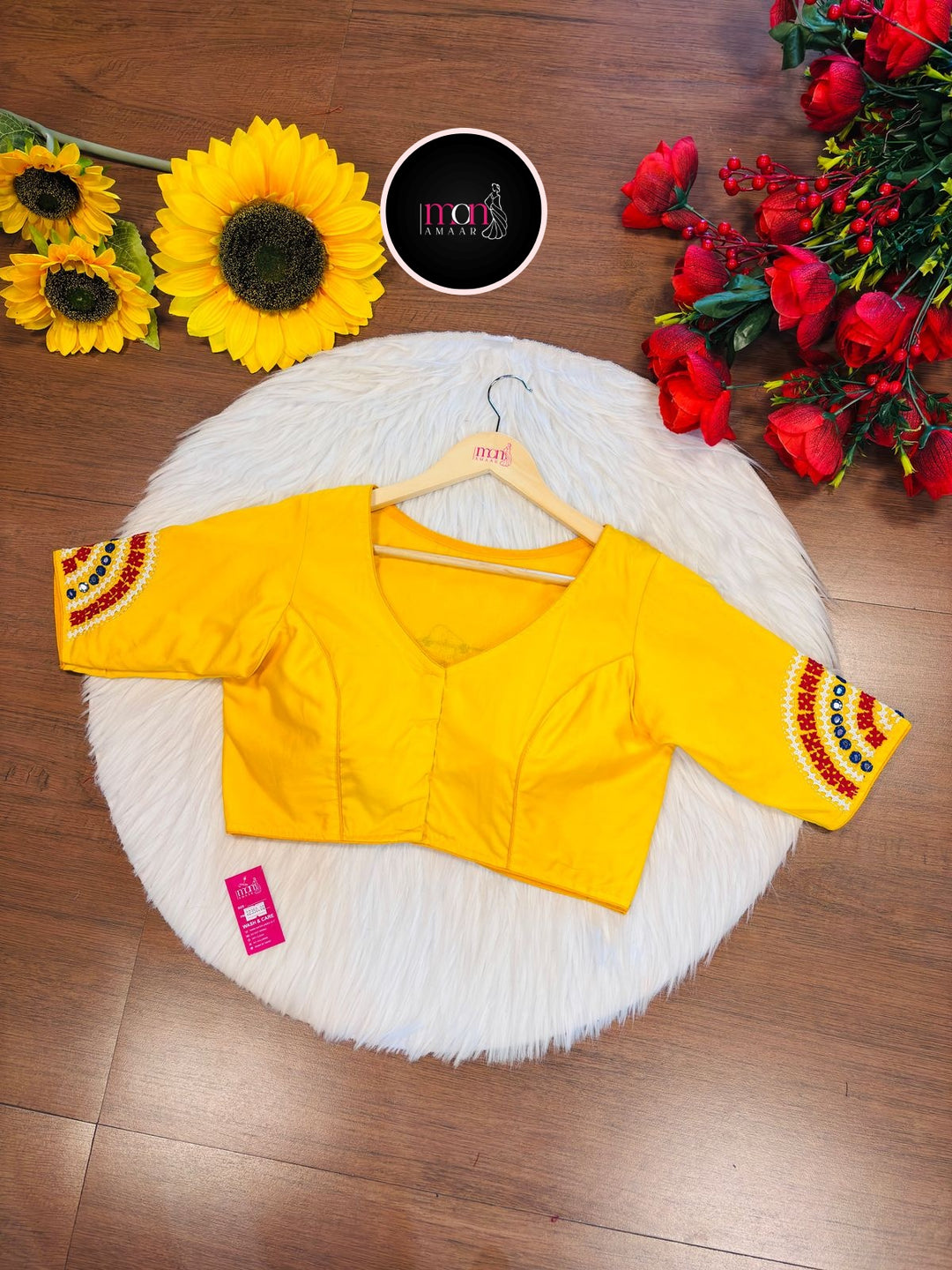 Crafted With Intricate Art Designer Gujrati Cotton Blouse