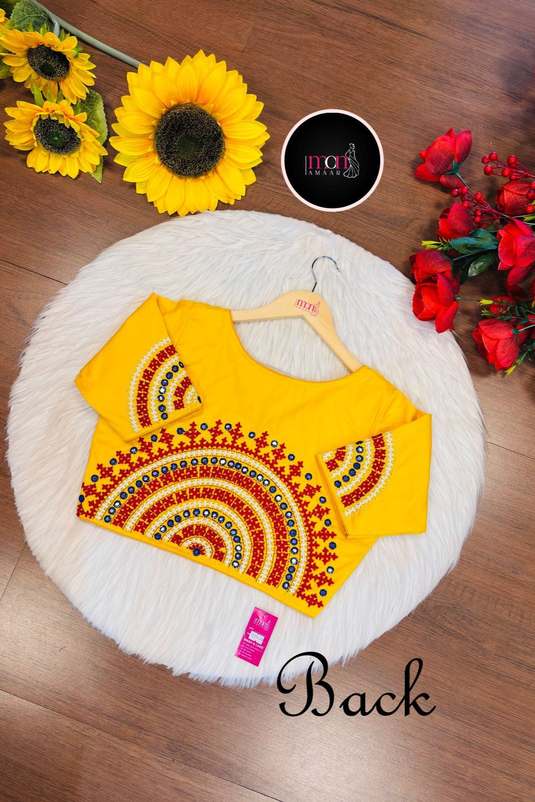 Crafted With Intricate Art Designer Gujrati Cotton Blouse