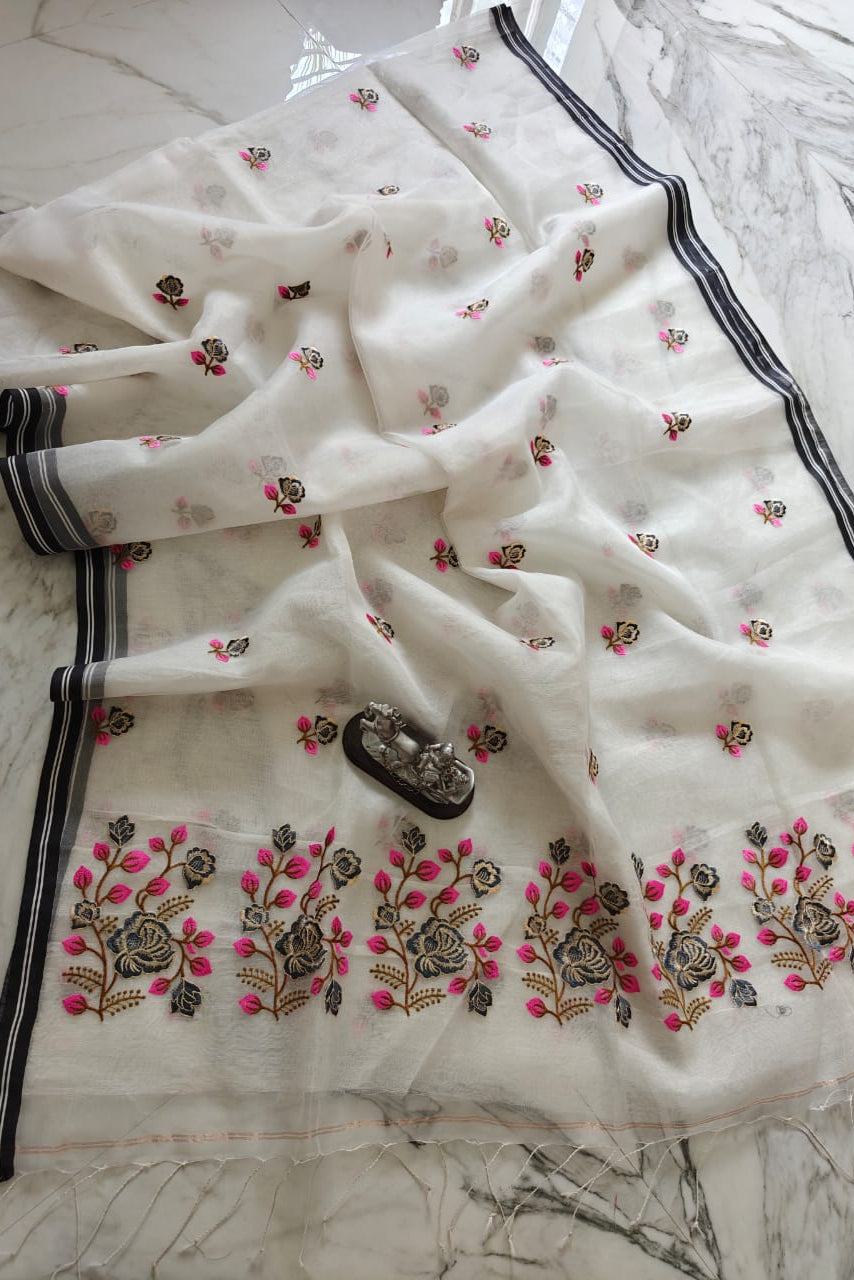 Jaltarang Resom Muslin Saree