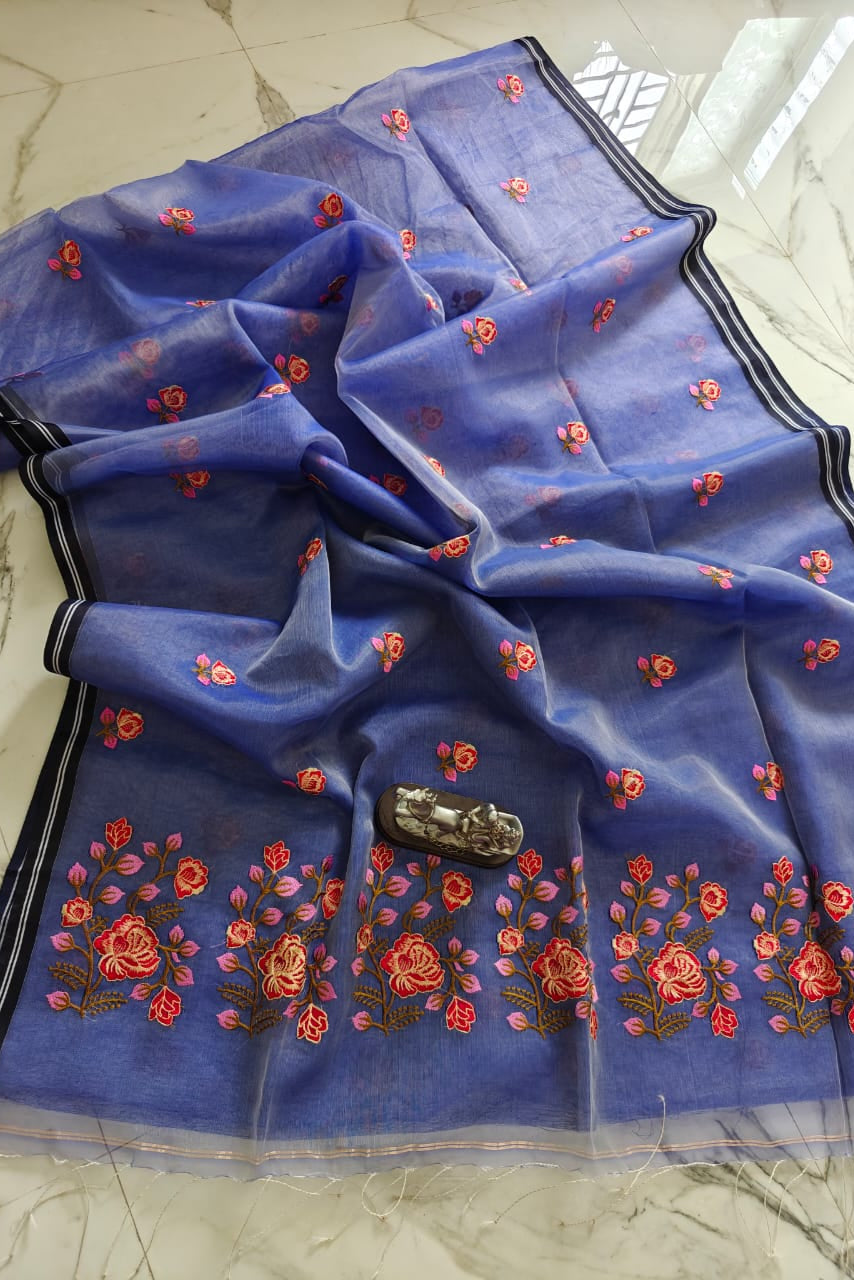 Jaltarang Resom Muslin Saree