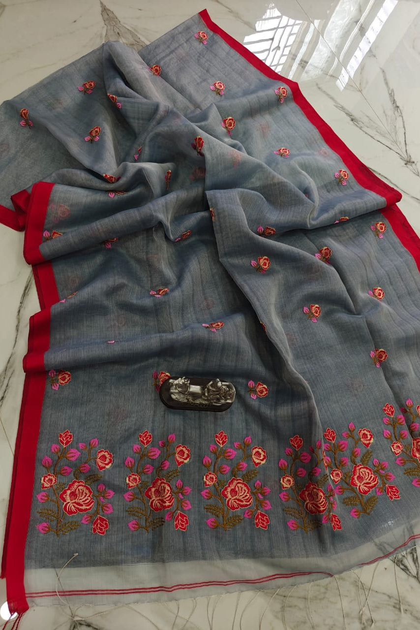 Jaltarang Resom Muslin Saree