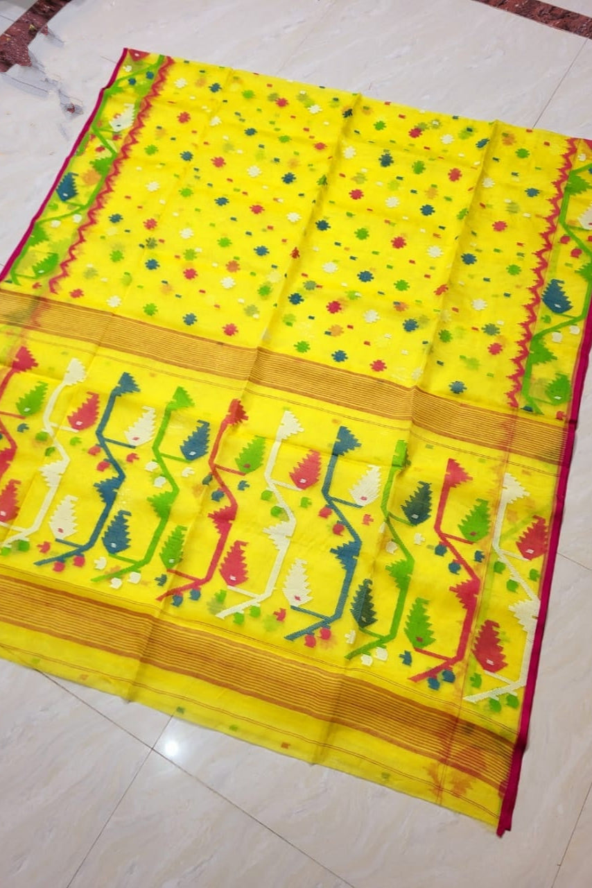 Desher Maati Resom Jamdani Saree