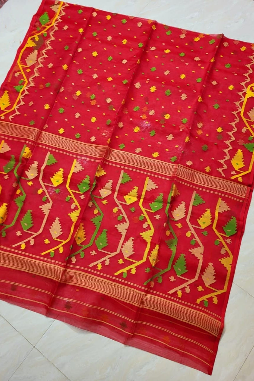 Desher Maati Resom Jamdani Saree