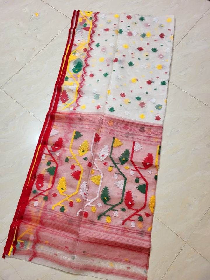 Desher Maati Resom Jamdani Saree
