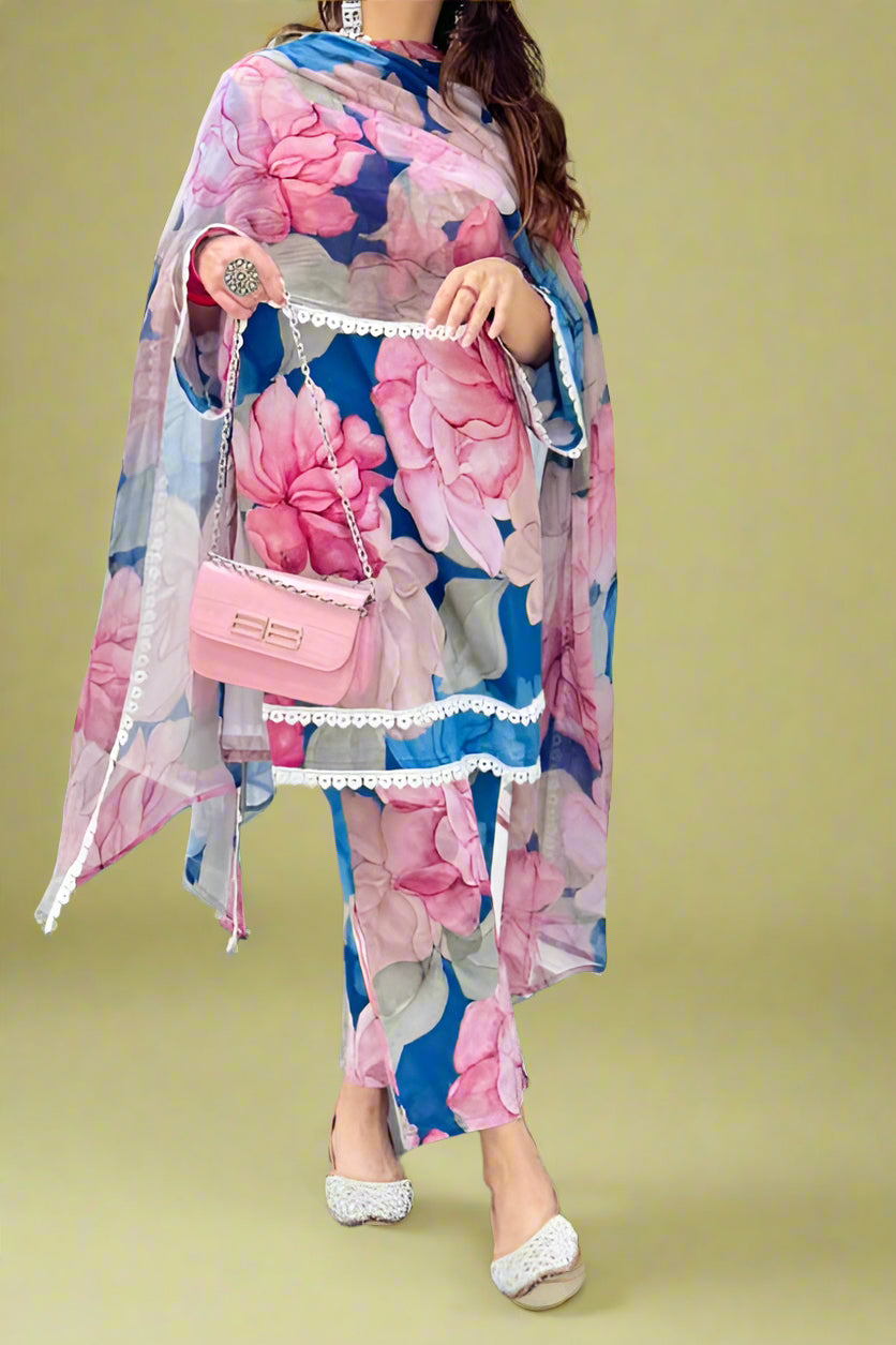 Affection In Colors Cotton Kurti Set