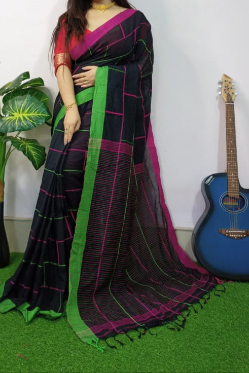 Bengal Glorify Khadi Cotton Saree
