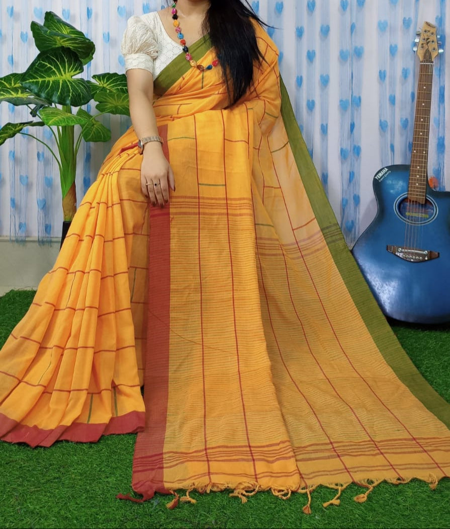 Bengal Glorify Khadi Cotton Saree