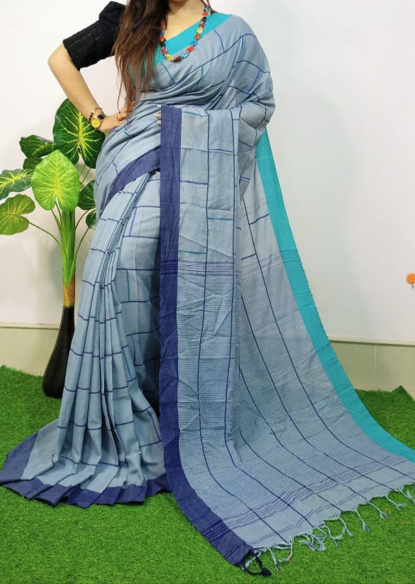 Bengal Glorify Khadi Cotton Saree