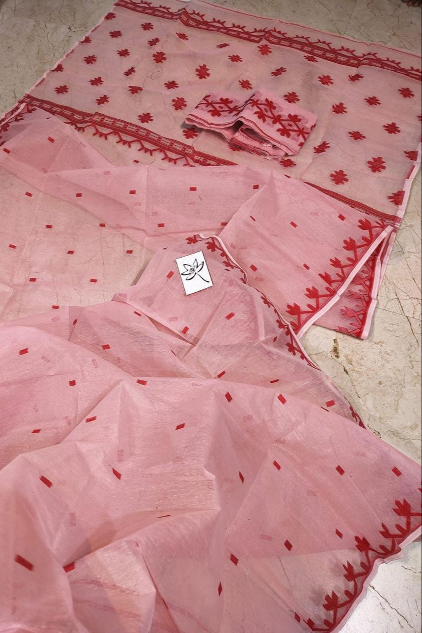 Uro Chithi Dhakai Jamdani Saree