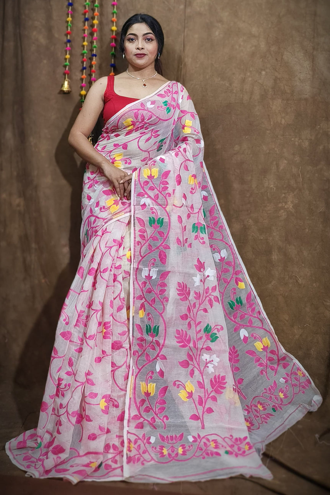 Latamina Dhakai Jamdani Saree