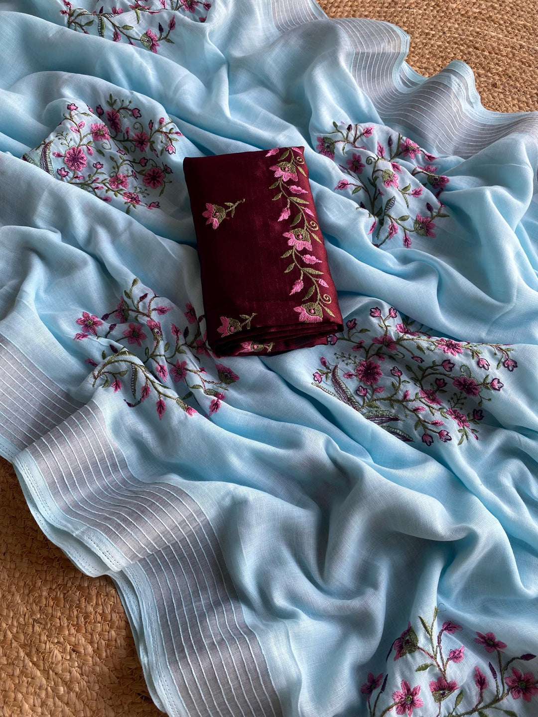 Smiles All Around Fancy Linen Silk Saree