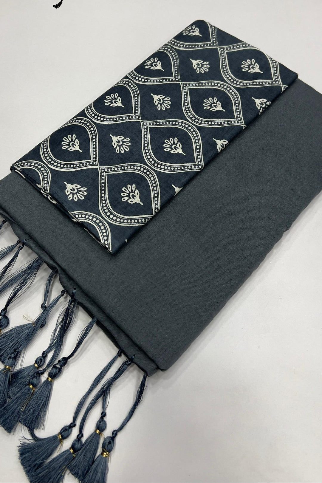 Stitched From Starlight Mul Cotton Saree