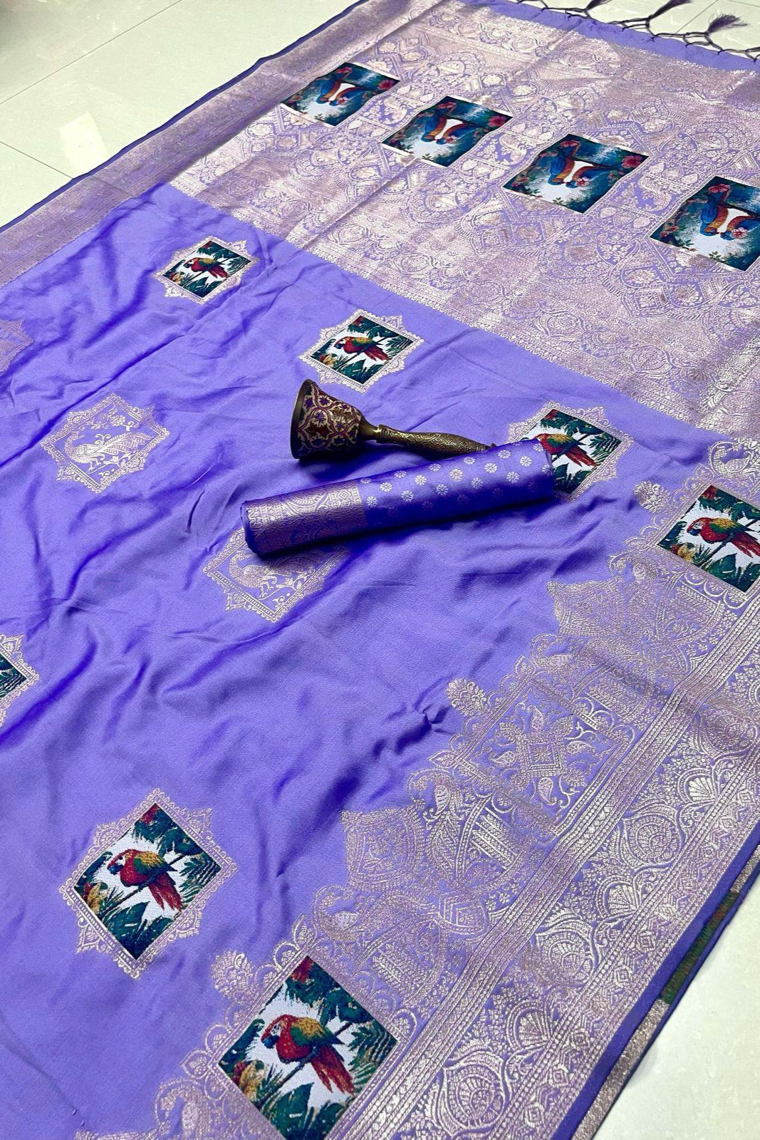 Monochrome Magic Kanjivarum Paithani Silk Saree