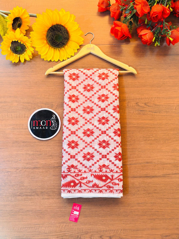 Ātmika Bengal Dhakai Jamdani Saree