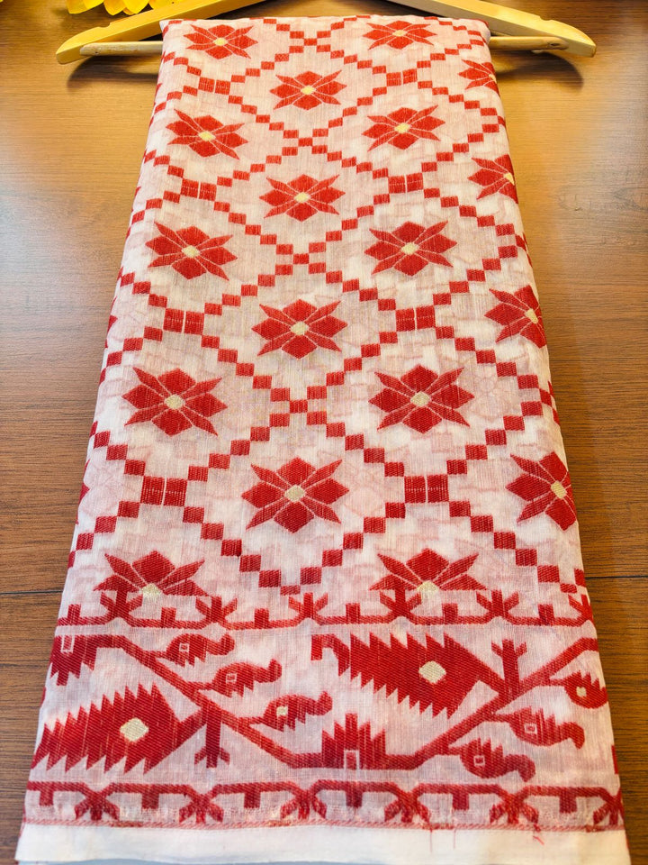 Ātmika Bengal Dhakai Jamdani Saree