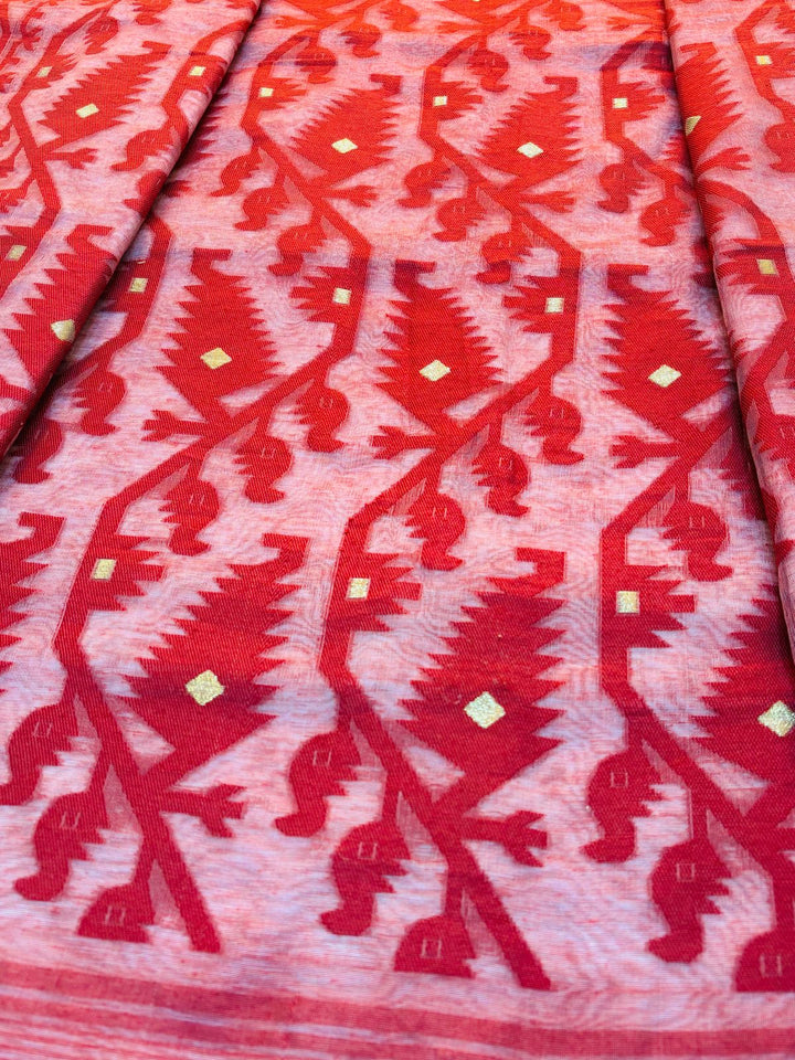 Ātmika Bengal Dhakai Jamdani Saree