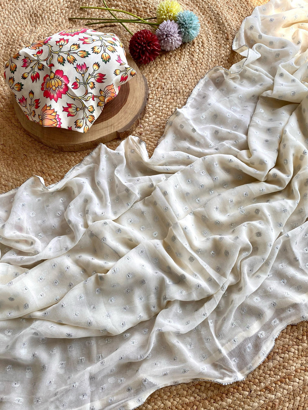 Blazing Light Chiffon Georgette Saree