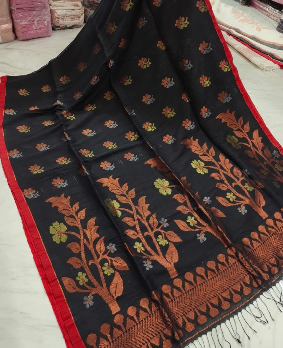 Arohini Cotton Linen Banarasi Saree