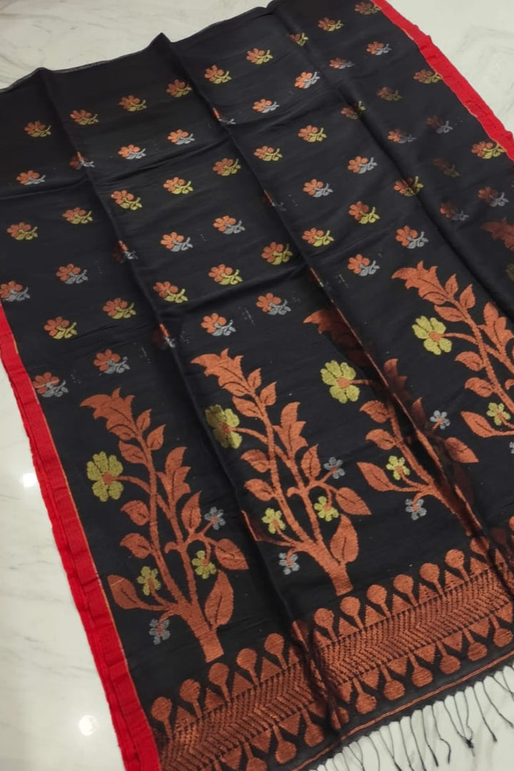 Arohini Cotton Linen Banarasi Saree