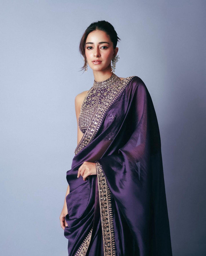 Ananya Pandey Inspired Fancy Silk Saree