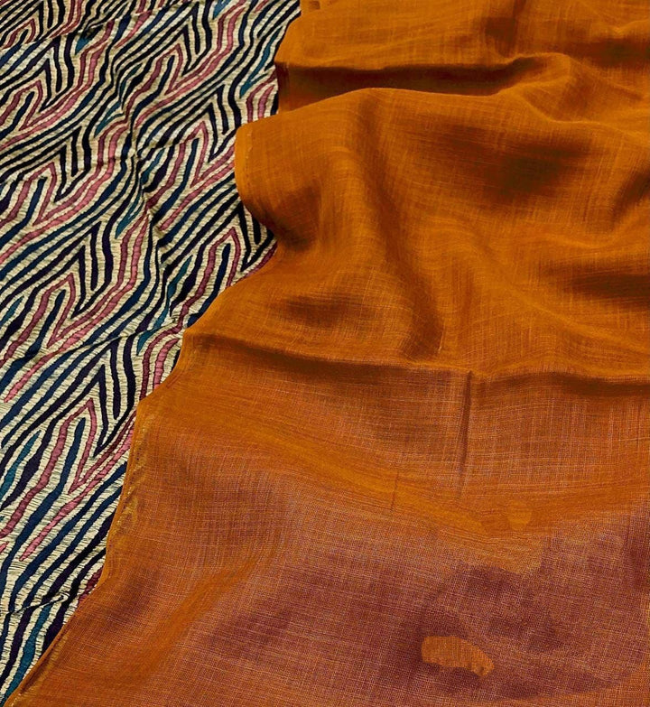 Rising Spirit Fancy Linen Saree