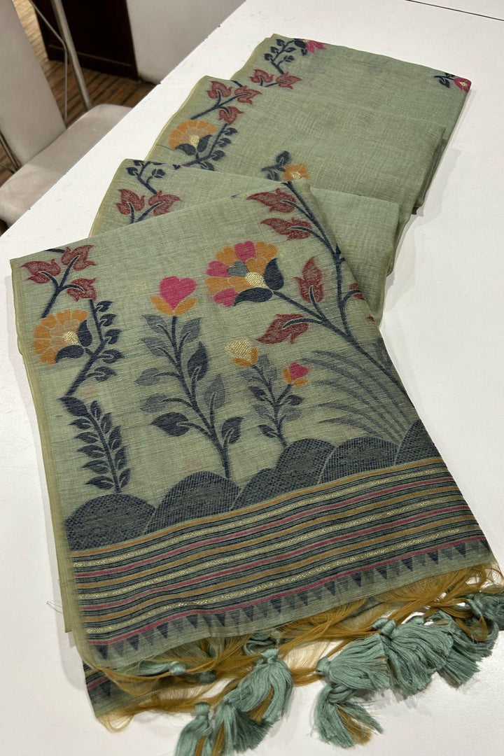 Straight From The Heart Muga Cotton Saree