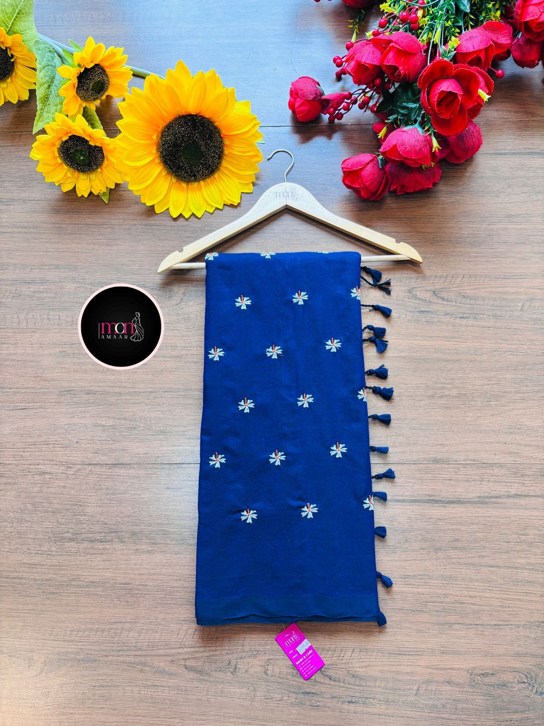 Blue Bengal Shiuli khadi Saree