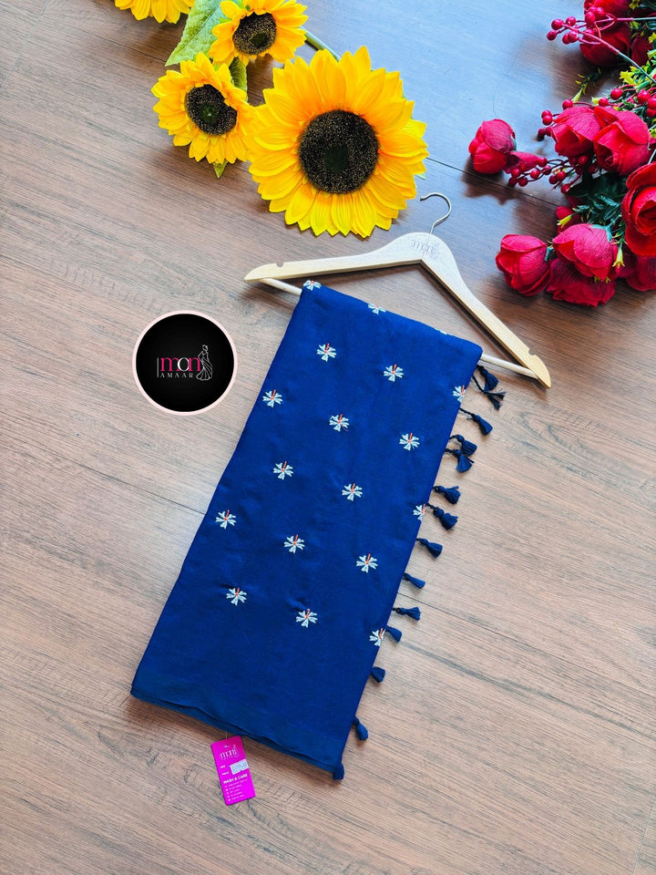 Blue Bengal Shiuli khadi Saree