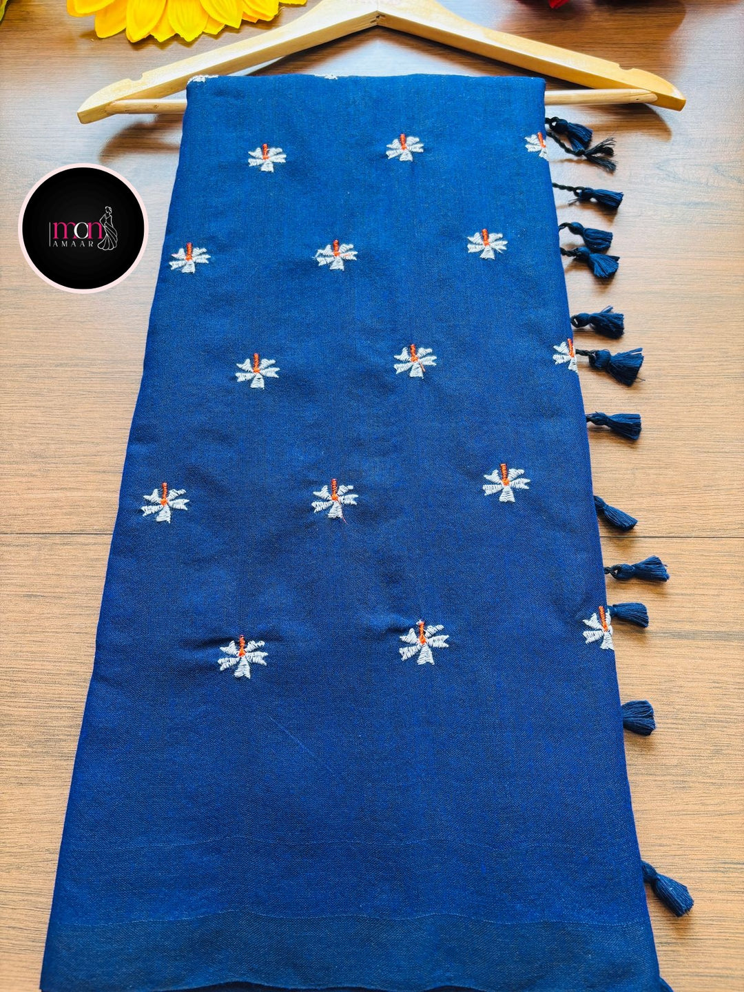 Blue Bengal Shiuli khadi Saree