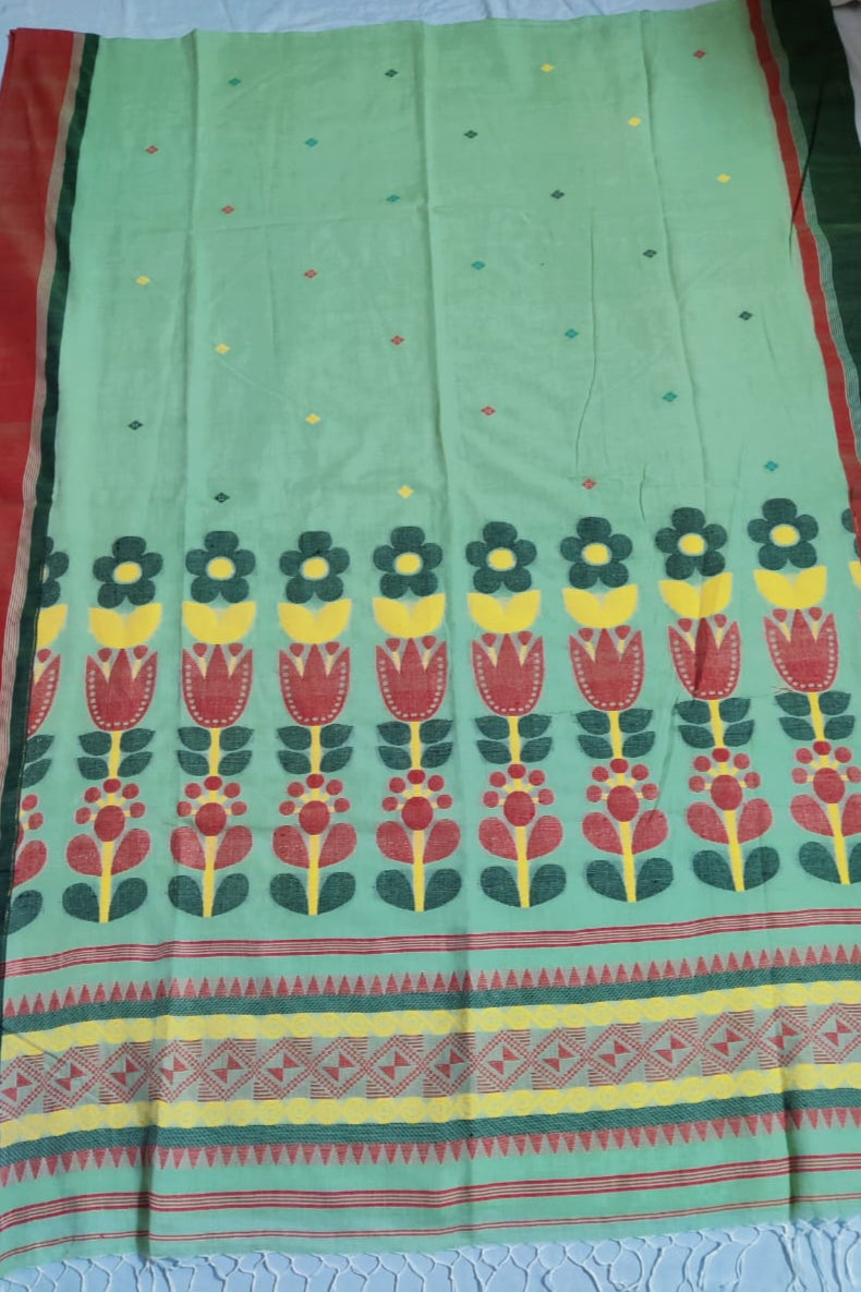 Madhukunj Cotton Jamdani Saree