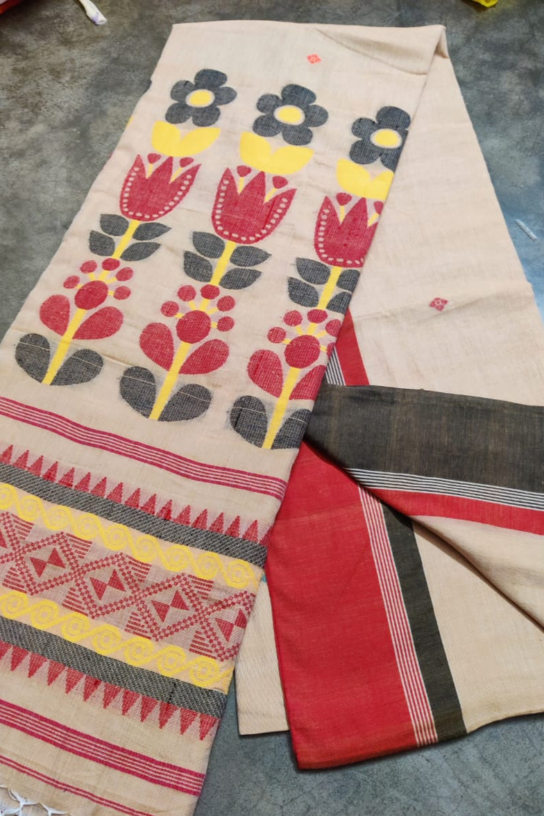 Madhukunj Cotton Jamdani Saree