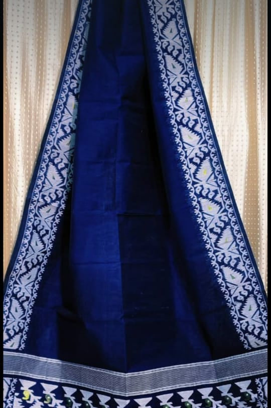 Holud Pakhi Dhakai Jamdani Saree