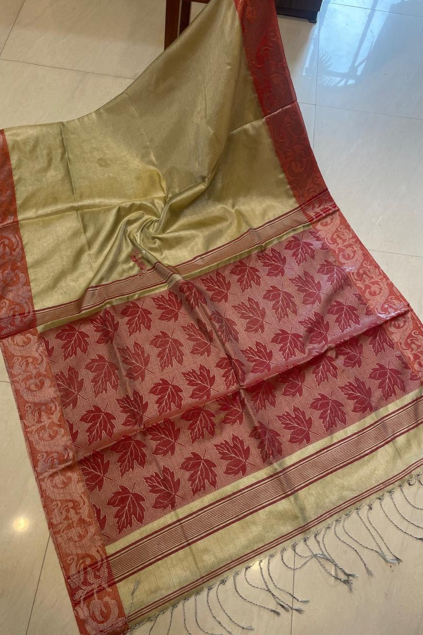 Lalon's Songs Raga Tissue Silk Saree