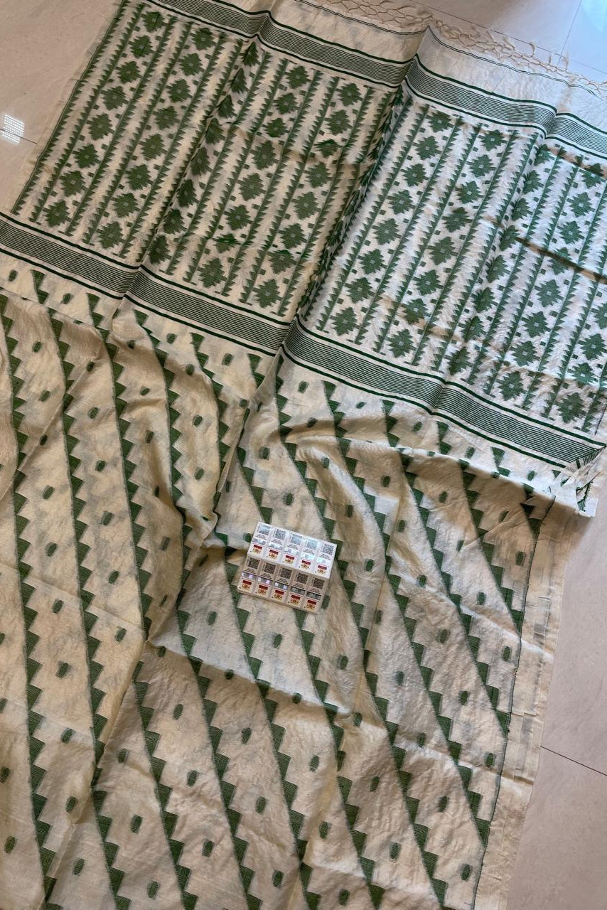 Ekla Somoy Gachi Tussar Jamdani Saree