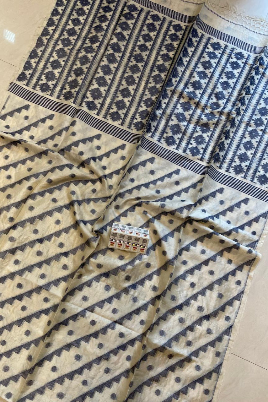 Ekla Somoy Gachi Tussar Jamdani Saree