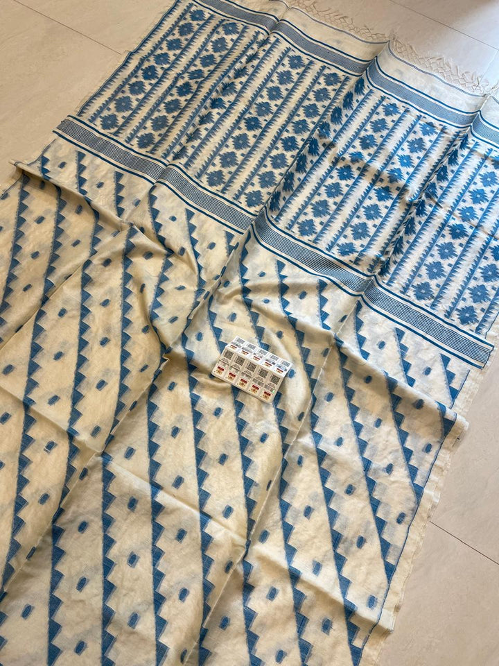 Ekla Somoy Gachi Tussar Jamdani Saree