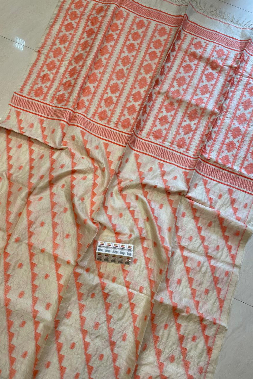 Ekla Somoy Gachi Tussar Jamdani Saree