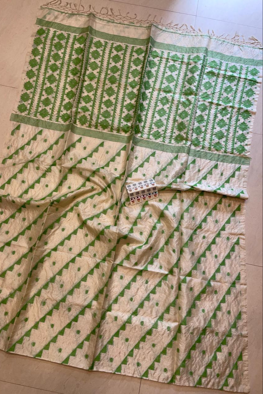 Ekla Somoy Gachi Tussar Jamdani Saree