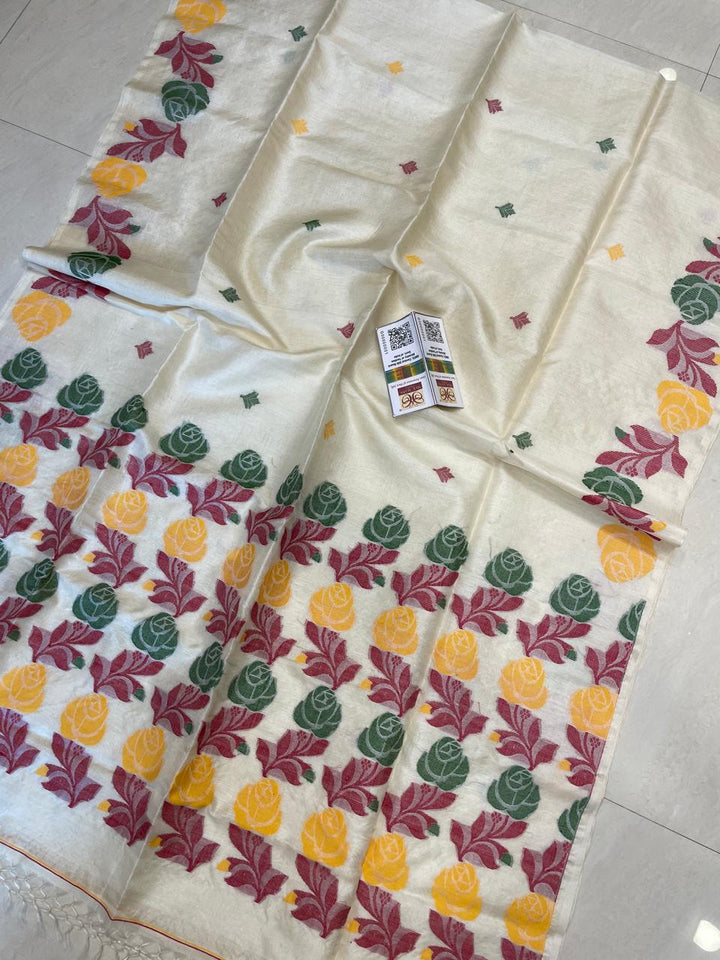 Moner Manush Gachi Tussar Jamdani Saree