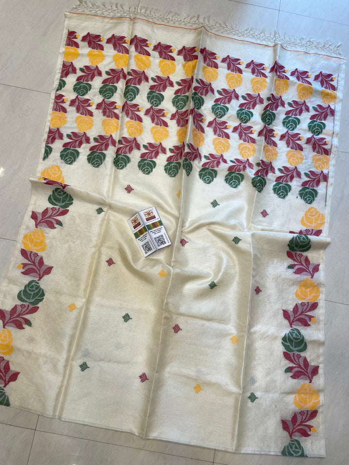 Moner Manush Gachi Tussar Jamdani Saree