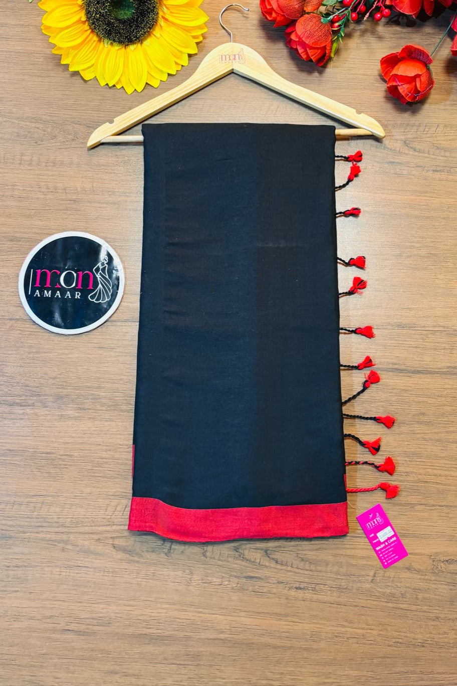 Check Style Bengal Khadi Cotton Saree