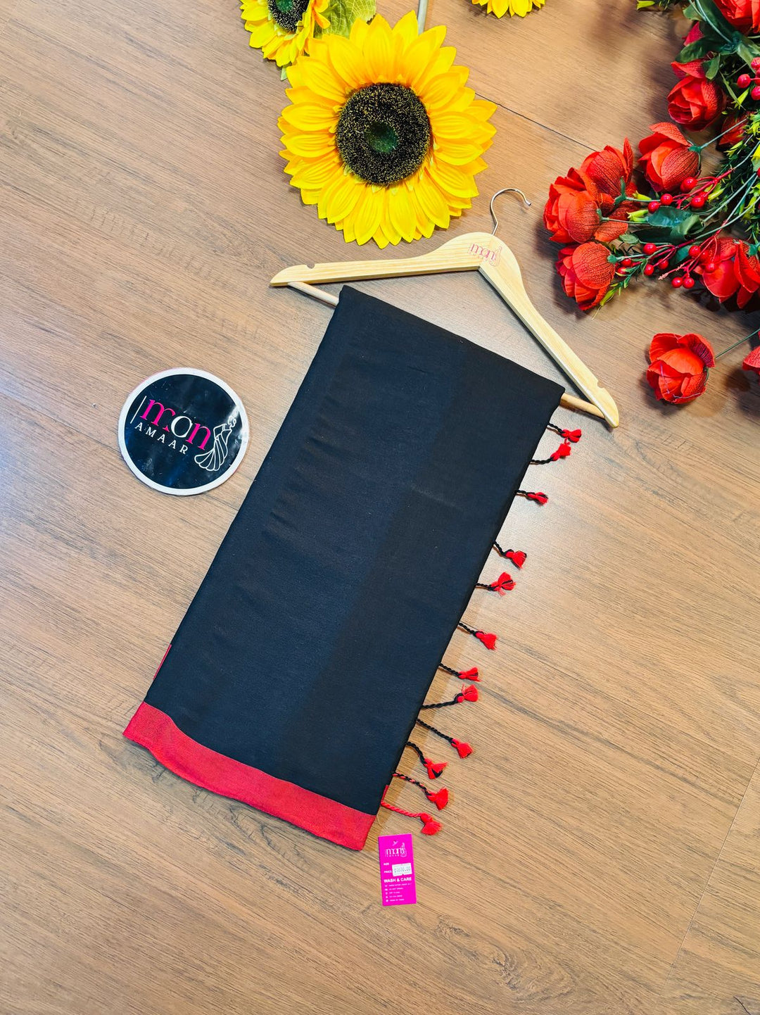 Check Style Bengal Khadi Cotton Saree