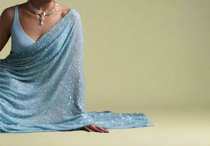 True Beauty Georgette Silk Saree