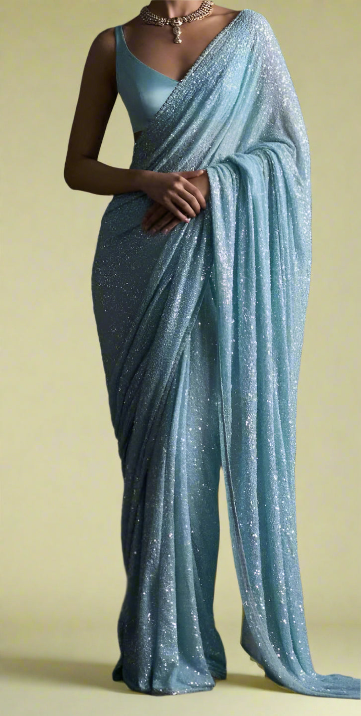 True Beauty Georgette Silk Saree