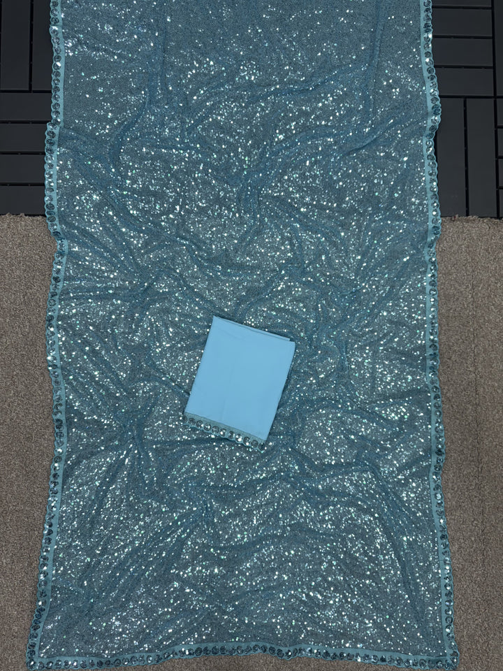 True Beauty Georgette Silk Saree