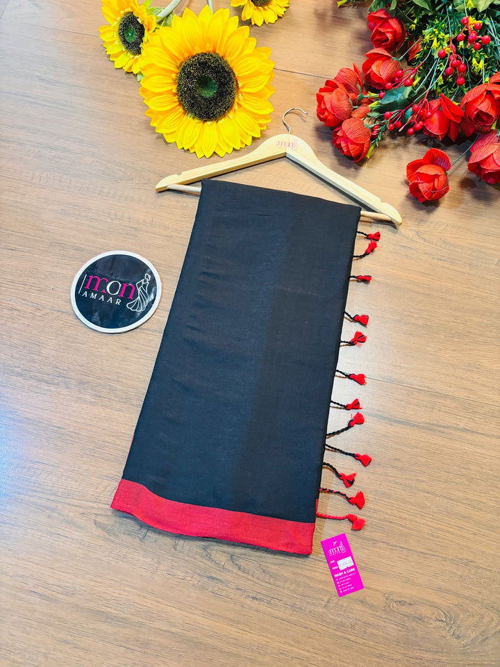 Check Style Bengal Khadi Cotton Saree