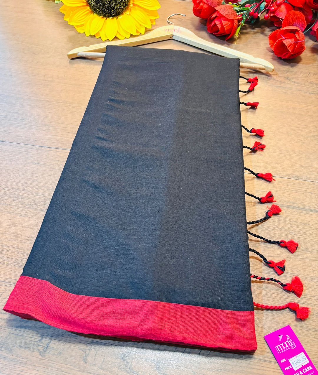 Check Style Bengal Khadi Cotton Saree